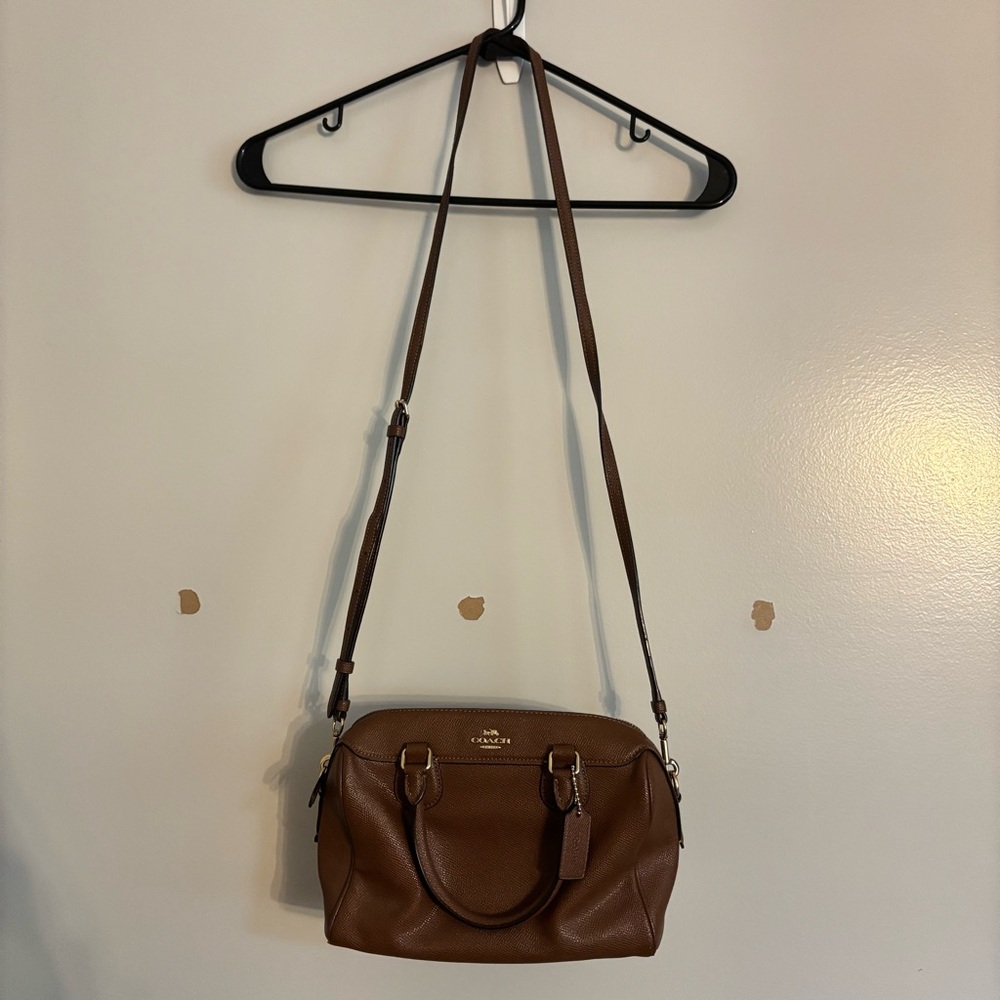 Coach Mini Bennett Satchel Purse in Pebbled Leather - Picture 7 of 9